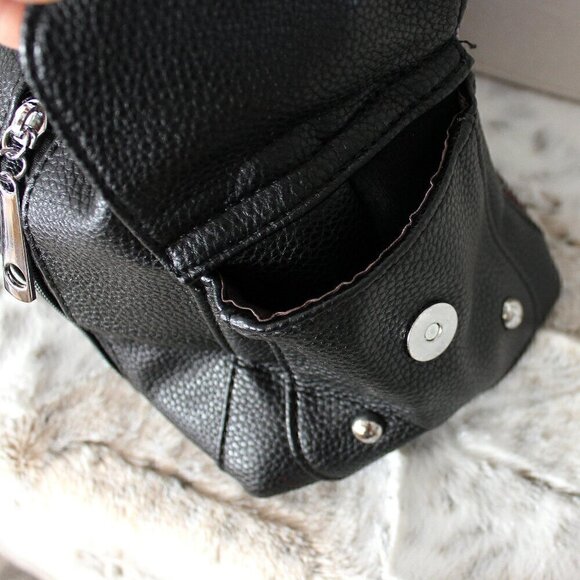 American Flag Red White Blue Rhinestone Bling Black Hobo Patriotic Handbag Bag - Picture 6 of 10